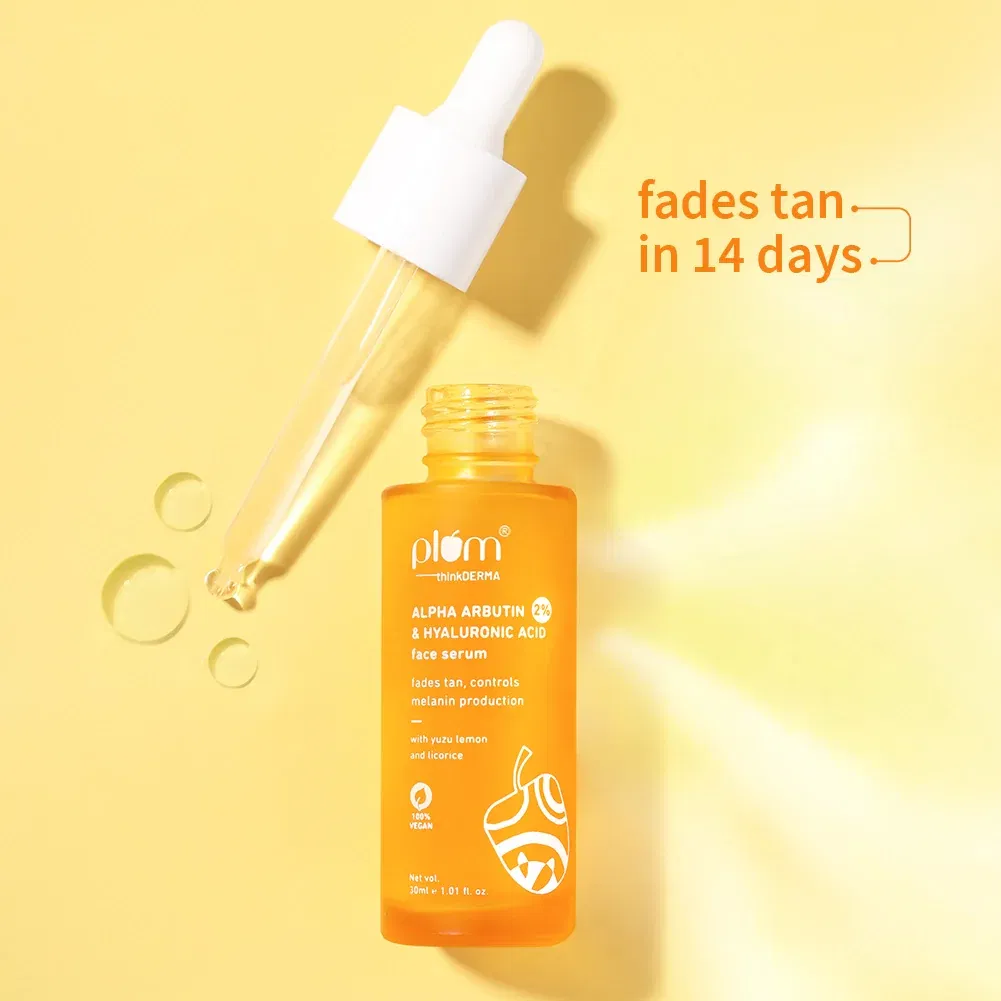Plum 2% Alpha Arbutin & Hyaluronic Acid Tan Fading Face Serum Plum sale
