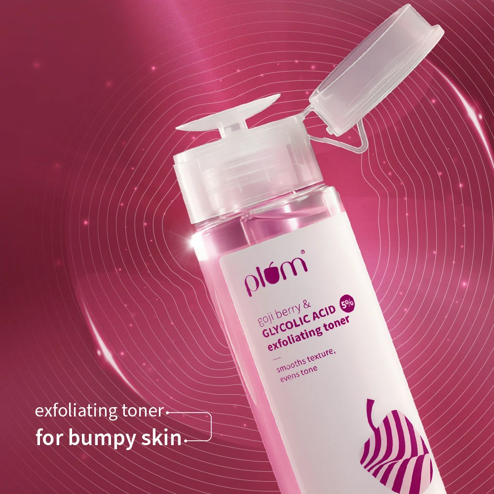 Goji Berry & 5% Glycolic Acid Exfoliating Toner For Textured Skin Plum Goodness sale