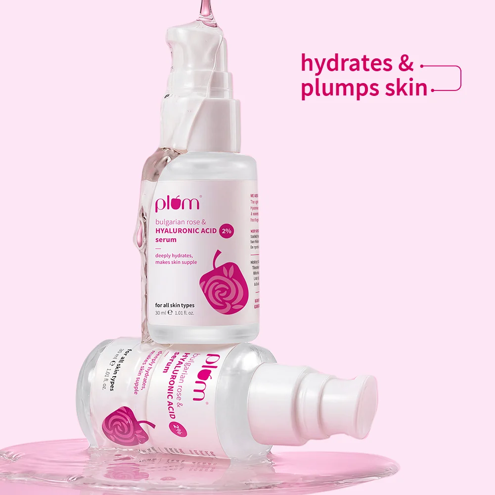 Bulgarian Rose & 2% Hyaluronic Acid Serum For Dry Skin Plum Goodness sale