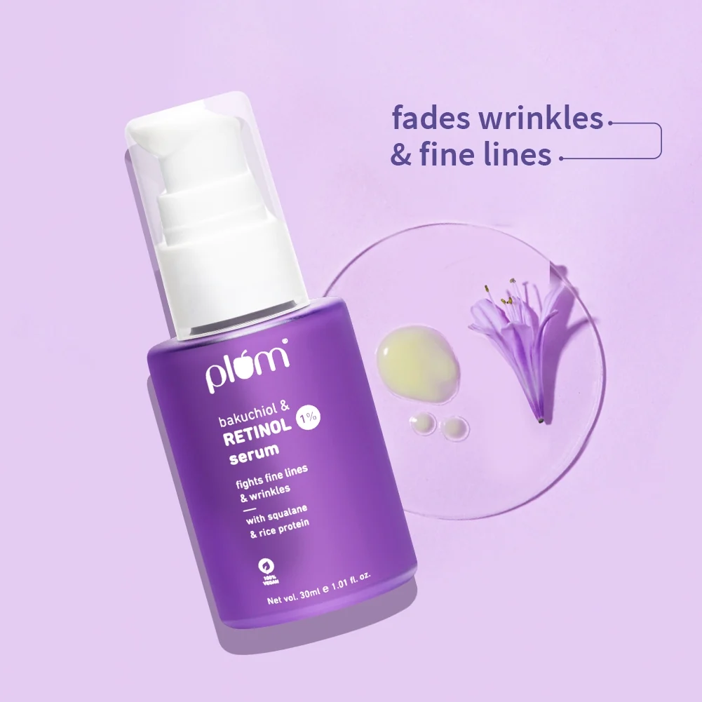 1% Retinol & Bakuchiol Face Serum For Ageing Skin Plum Goodness sale