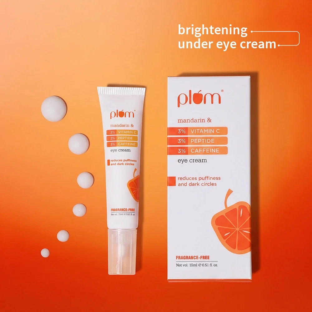 3% Vitamin C, 3% Peptide & 3% Caffeine Under Eye Cream with Mandarin Plum Goodness sale
