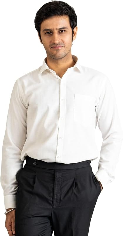Pure Linen Long Sleeve Shirt from Marks and Spencer in Khaki