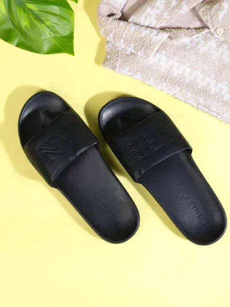Neeman's Cotton Slip-On Slides (Black)