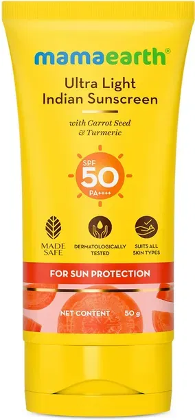 Mamaearth Ultra Light Indian Sunscreen SPF 50