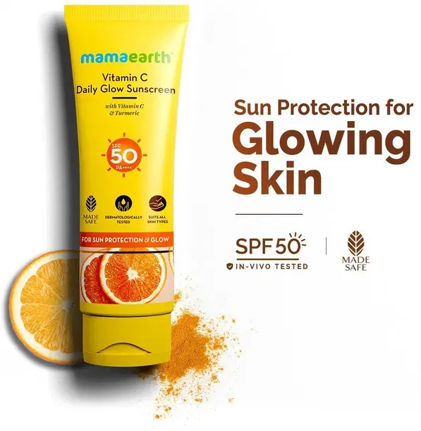 Mamaearth Vitamin C Daily Glow Sunscreen (125 g)