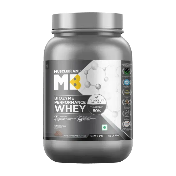 MuscleBlaze Biozyme Performance Whey (25g protein)