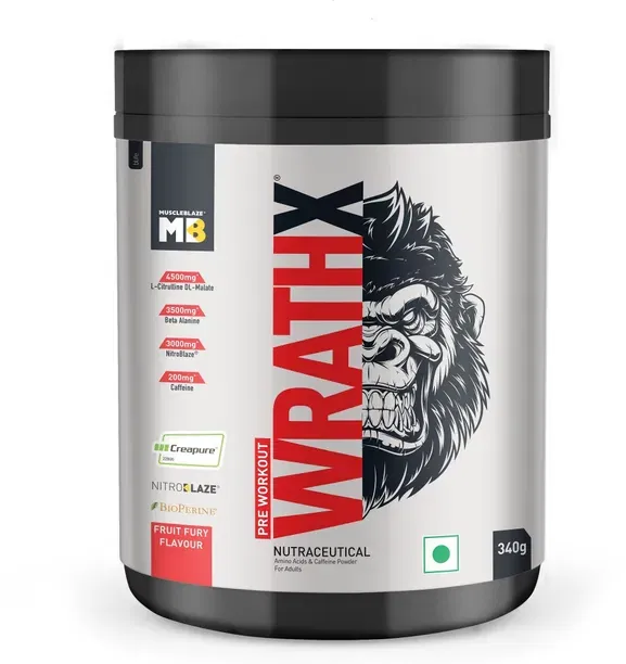 MuscleBlaze Pre Workout WrathX with Creapure