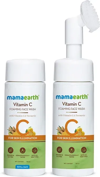 Mamaearth Vitamin C Foaming Face Wash with Brush