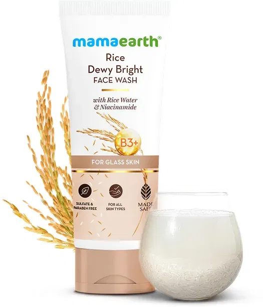Mamaearth Rice Dewy Bright Face Wash