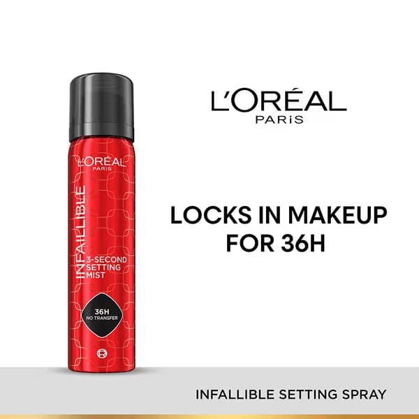 L'Oreal Paris Infallible 3-Second Setting Spray 36Hr Waterproof