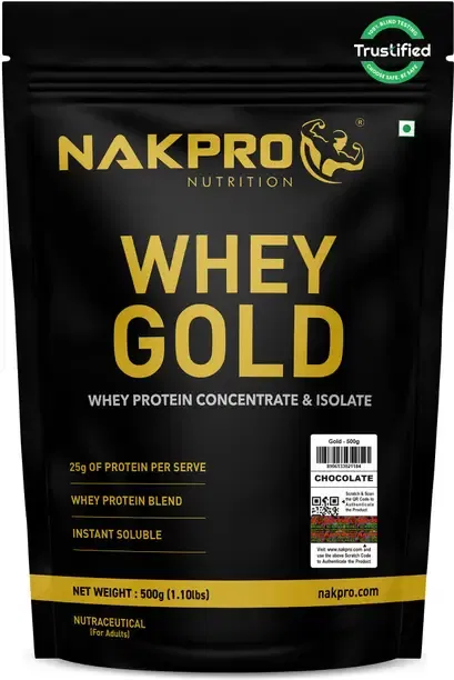 Nakpro GOLD 100 Percent Whey Protein Concentrate Supplement Powder