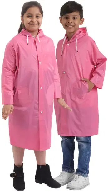 BRIGHTWATER Unisex Kids Pink Raincoat