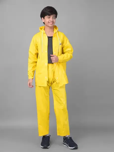 Dollar Solid Boys Raincoat Yellow