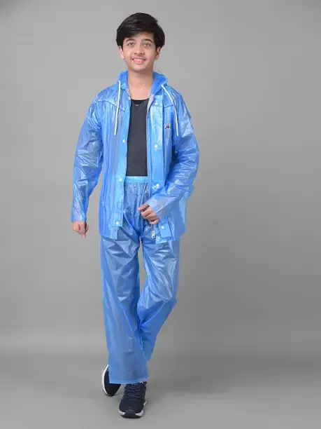 Dollar Solid Boys Light Blue Raincoat