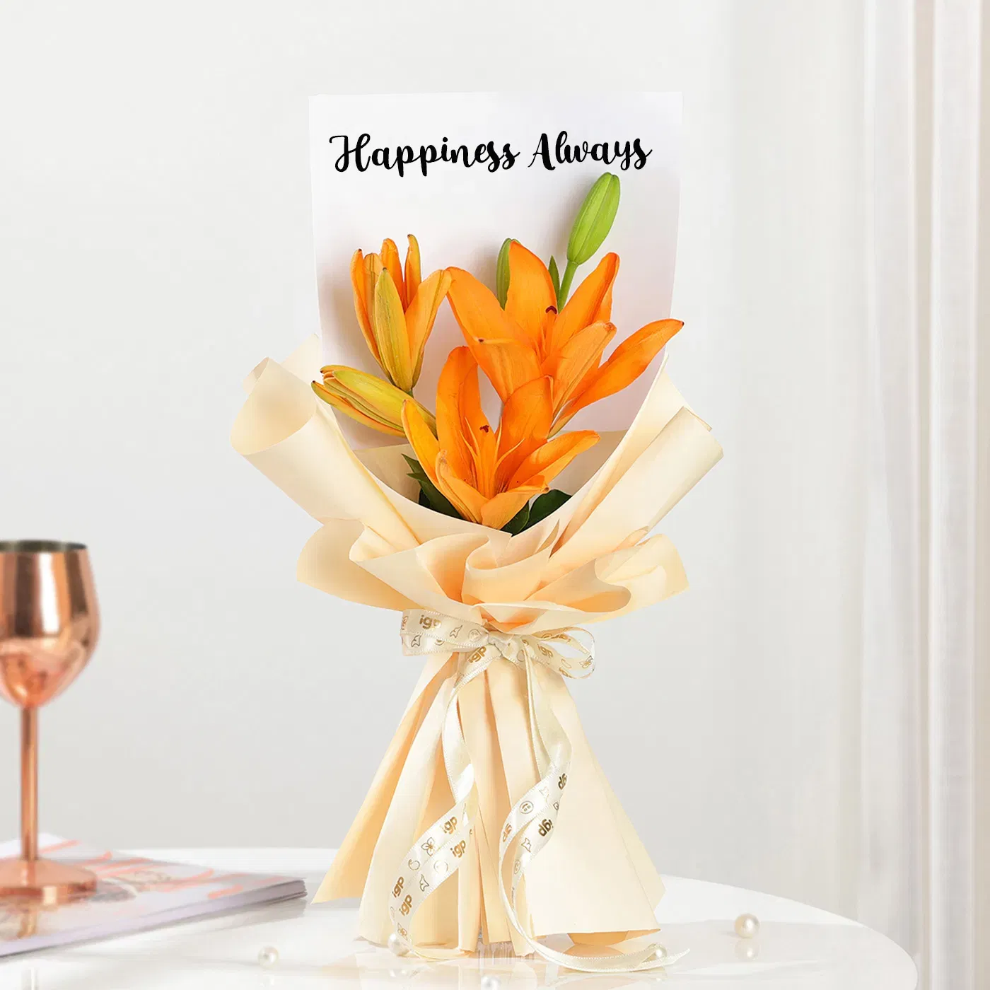 Orange Lily Happiness Bouquet
