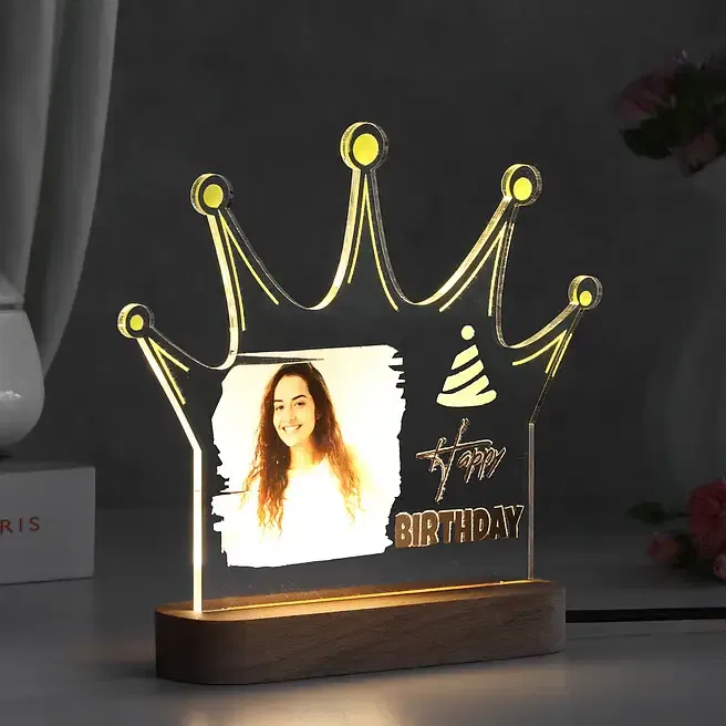 FNP Personalised LED Crown Lamp Friendship Gift