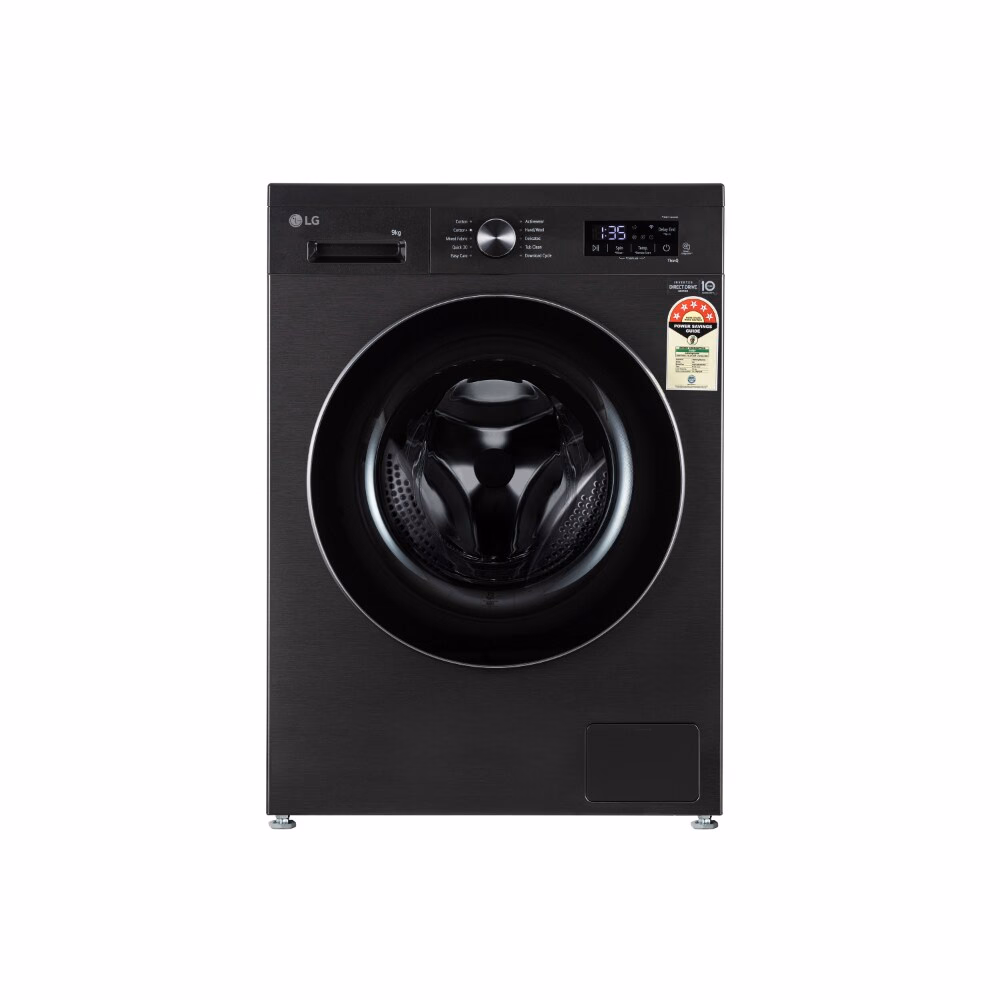 LG 9 kg Front Load, Inverter Direct Drive, 6 Motion DD, WiFi Enabled, Steam, Platinum Black, Reliance Digital sale
