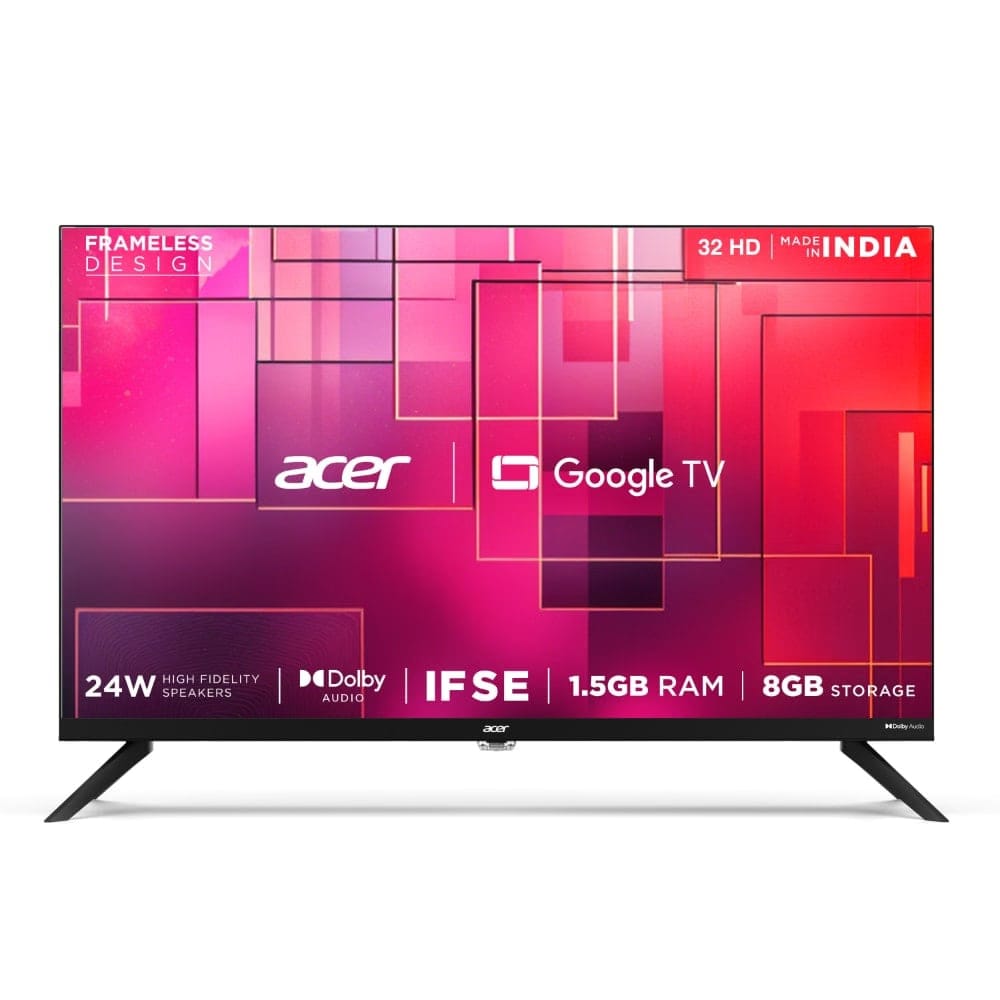 Acer G plus Series 80.01 cm (32 inch) HD Ready LED Smart Google TV, AR32HDGGR2841AD, Black, 2024 Model Reliance Digital sale
