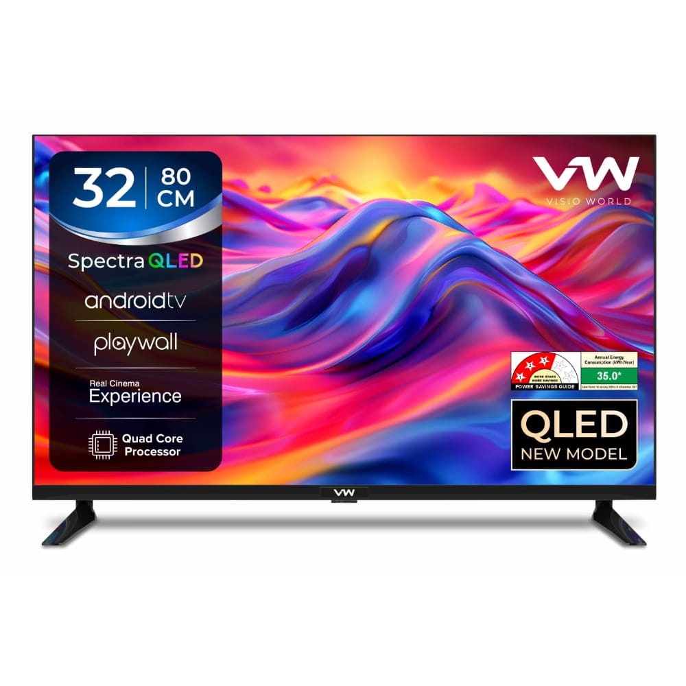 VW 80 cm (32 inches), OptimaX Series HD Ready Smart QLED Android TV, Black, VW32AQ1 Reliance Digital sale