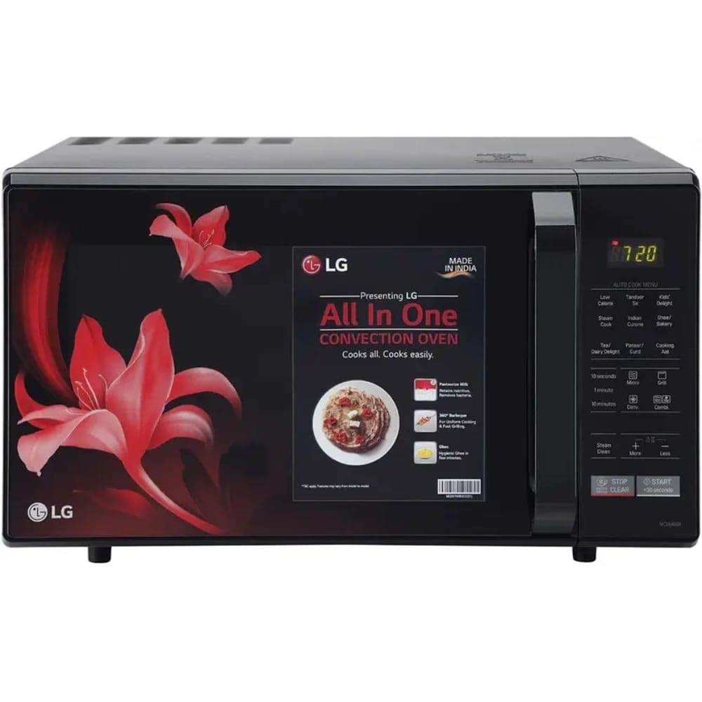 LG MC2846BR 28 Litres Convection Microwave Oven, 51 Auto Cook Menu, Black Reliance Digital sale