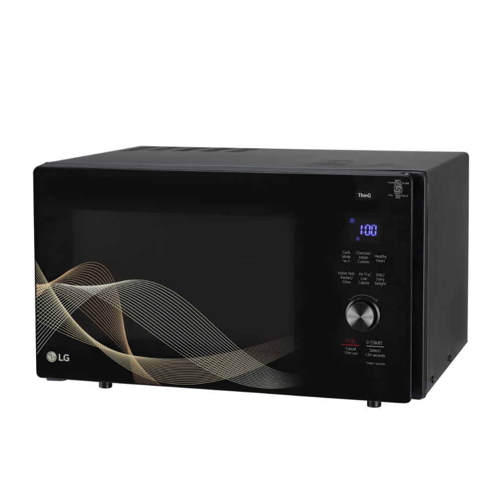 LG 28 L Convertible Microwave Oven with Air Fry, Charcoal Lighting Heater, 331 Auto Cook Menu Powered by Thinq Reliance Digital sale
