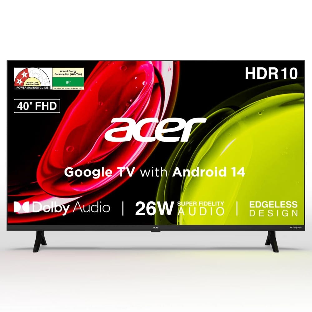 Acer 100.3 cm (40 inch) Ultra I Series FHD Smart LED Google TV with Android 14 (Black), AR40FDGGU284 Reliance Digital sale