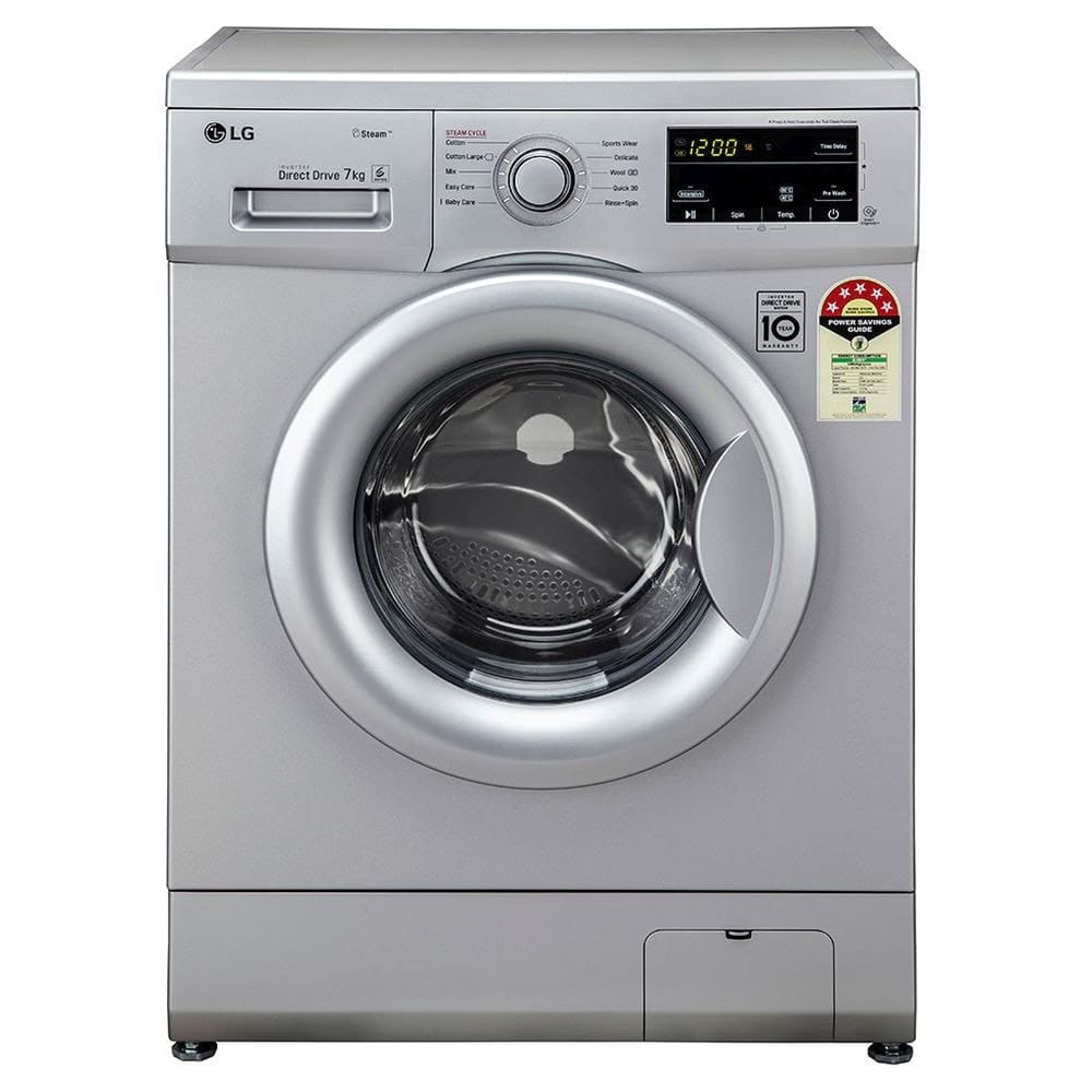 LG 7 Kg 5 Star Inverter Touch Control Fully-Automatic Front Load Washing Machine Reliance Digital sale