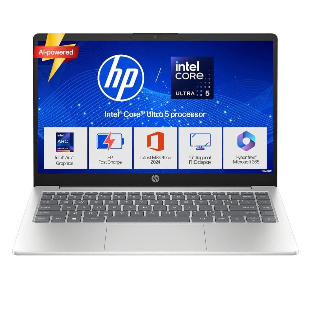 HP 15 AI Laptop, Intel Core Ultra 5 125H, 24GB DDR5 RAM, 1TB SSD Reliance Digital sale