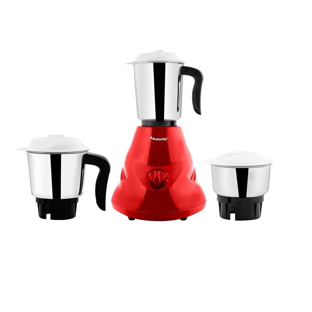 Butterfly Spin 500W 3 Jars Mixer Grinder, Overload Protection, M0287M00000, Red Reliance Digital sale