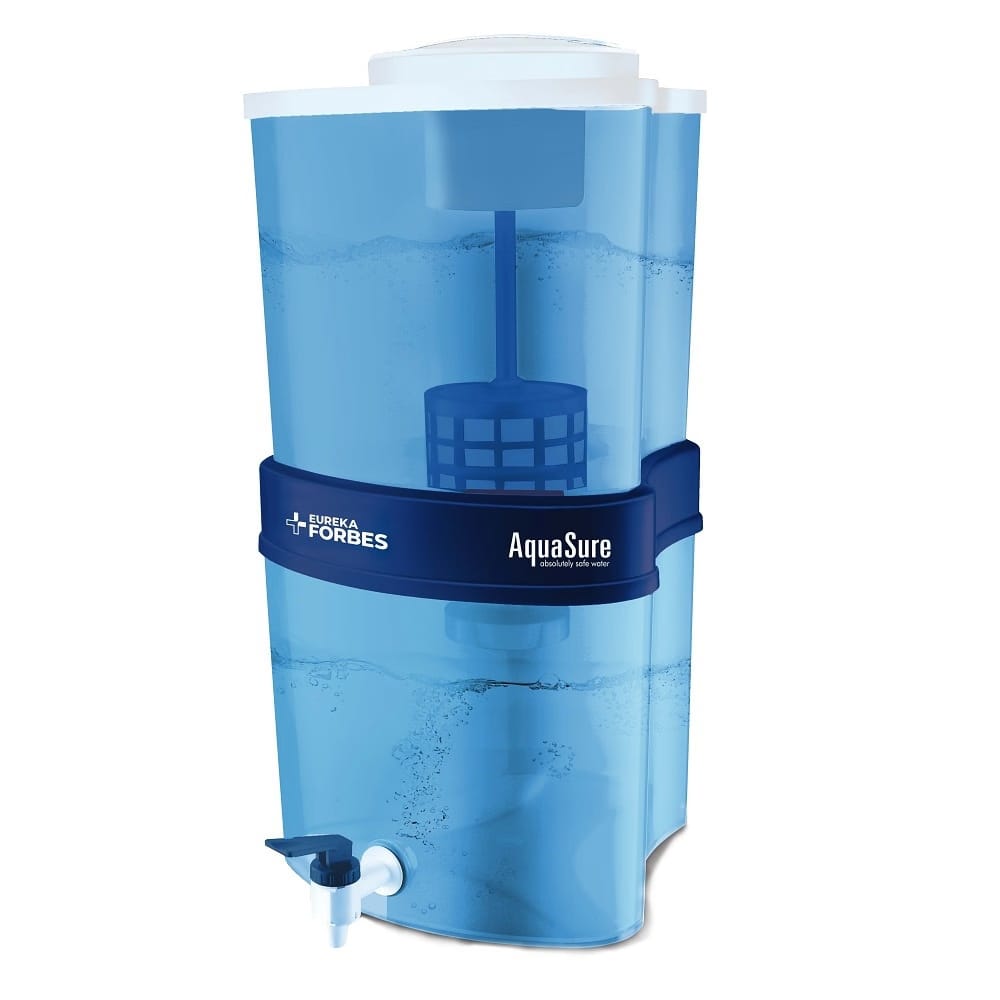 Aquasure Nurture GWPDXTUFAST000, 15 litres, Non-Electrical Water Purifier, 3 Stage Purification, Blue Reliance Digital sale