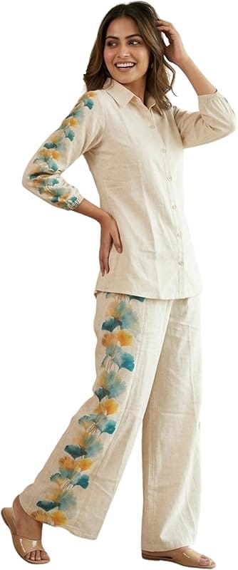RSVP by Nykaa Fashion Striped Linen Shirt Co-ord Set