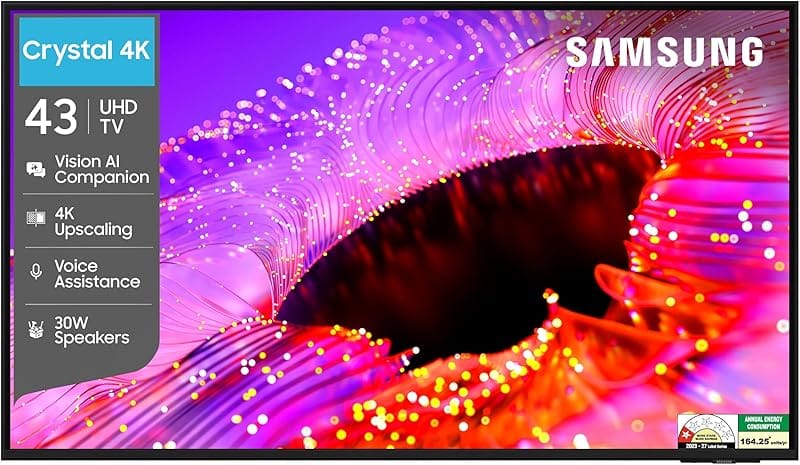 Samsung 43 inch 4K Crystal UHD Smart TV