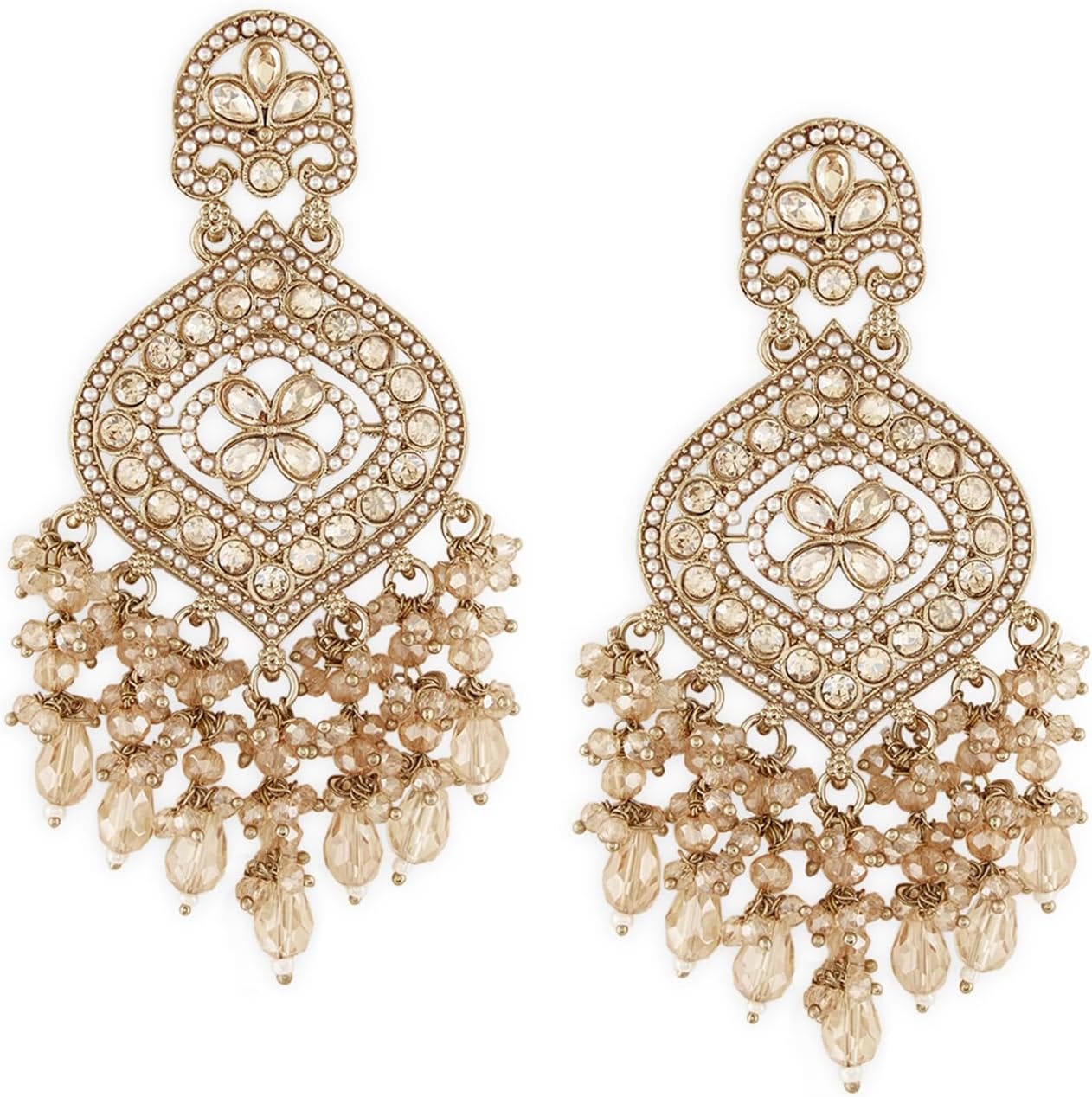 Sangria Pearl Drop Statement Earrings