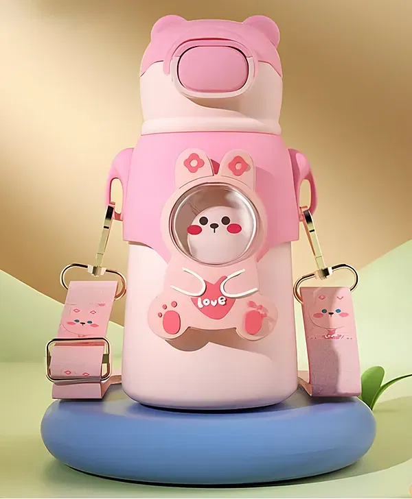 SCHOOLISH Kawaii Water Bottle with Straw