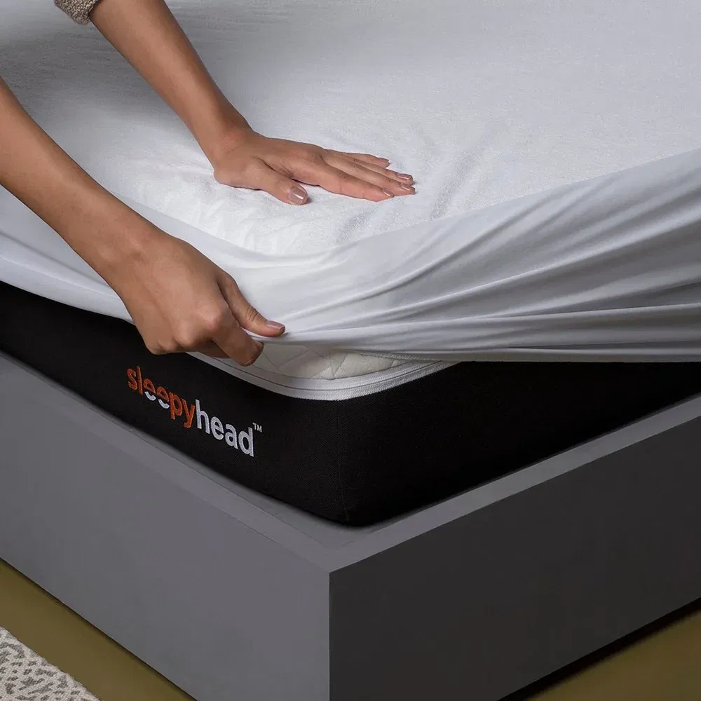 Bamboo Terry Waterproof Mattress Protector, Single Size Sleepyhead sale