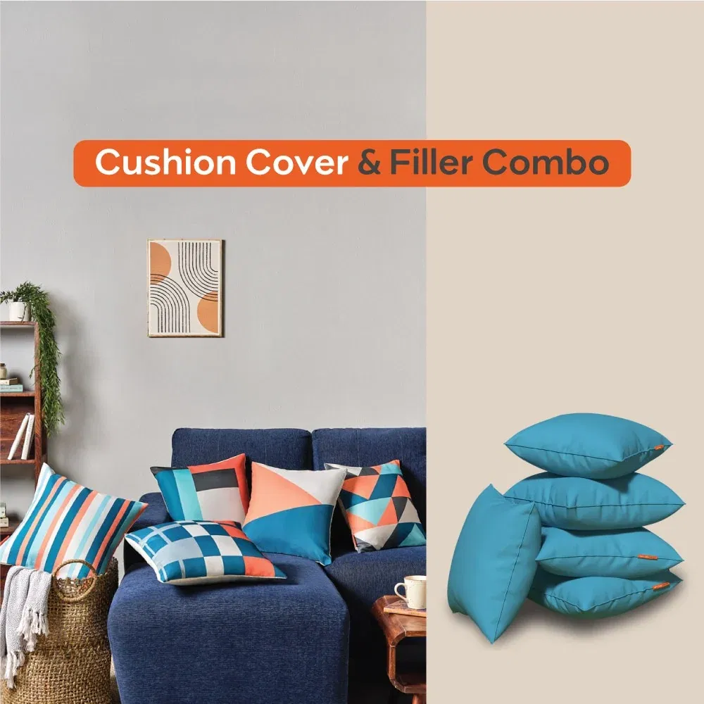 Nooks Cushion Cover with Cushion Fillers, Set of 5 Sleepyhead sale