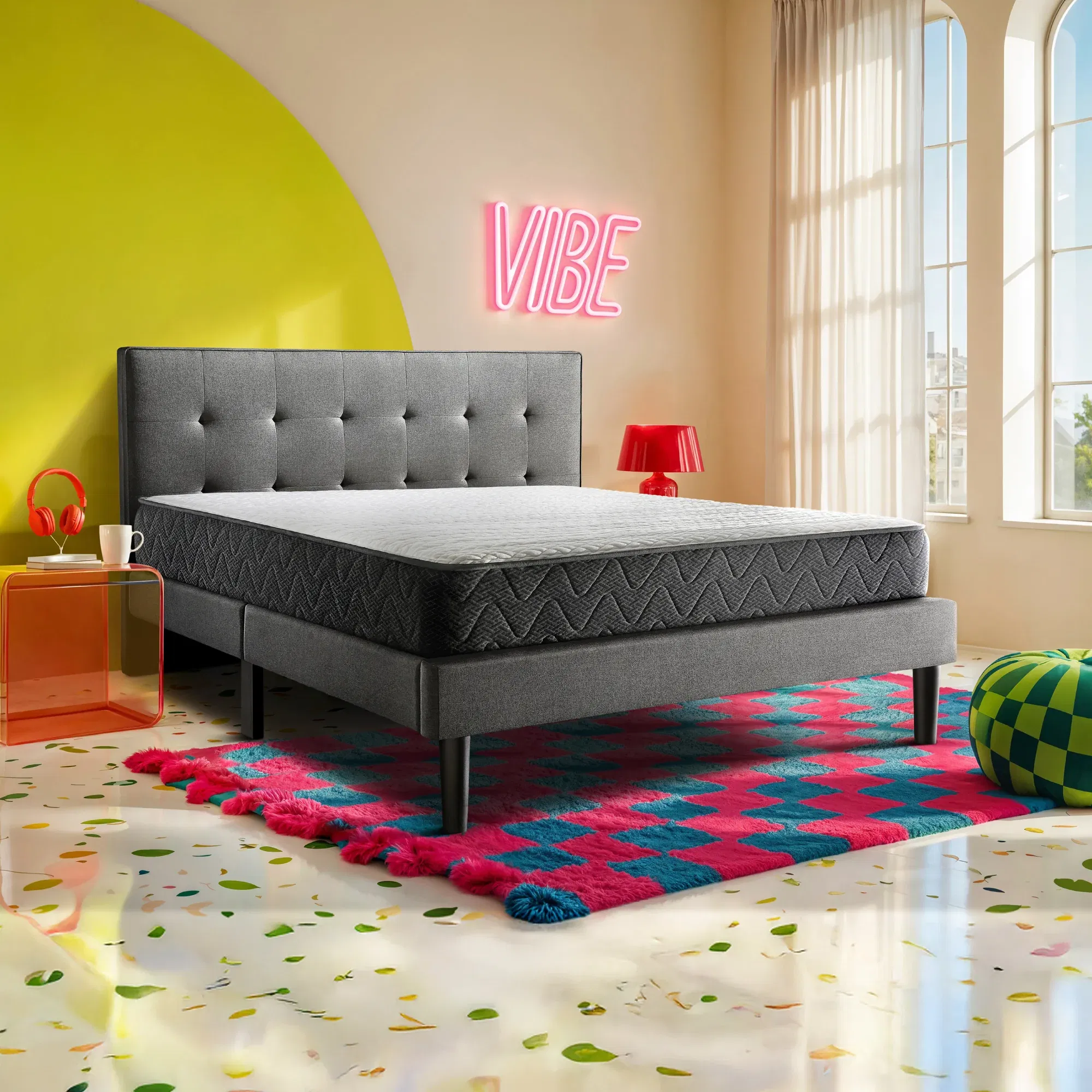 Sleepyhead Boba Bed NS Upholstered Bed Without Storage, Queen Size Sleepyhead sale