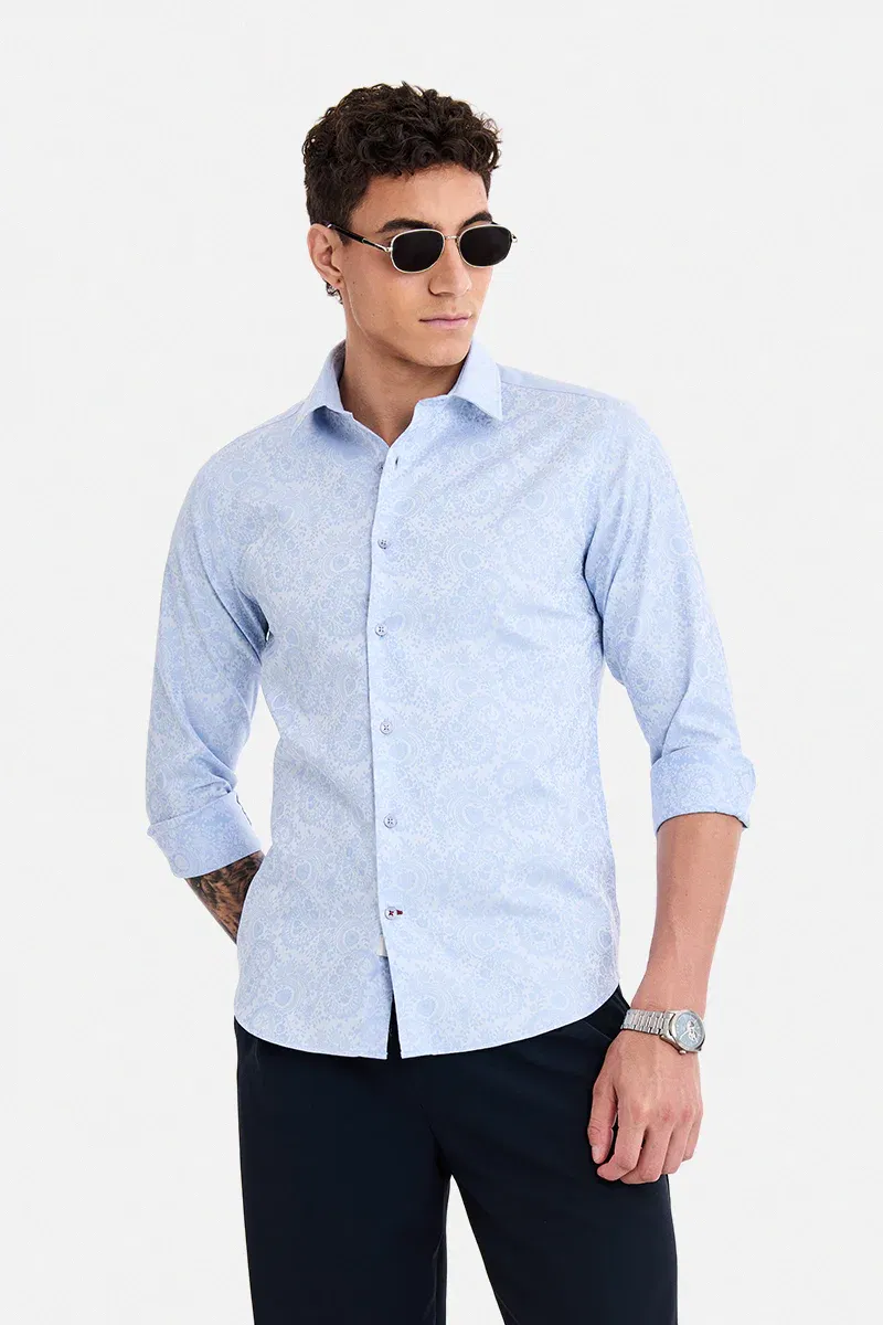 Self-Design Slim Fit Luxe Shirt Snitch sale