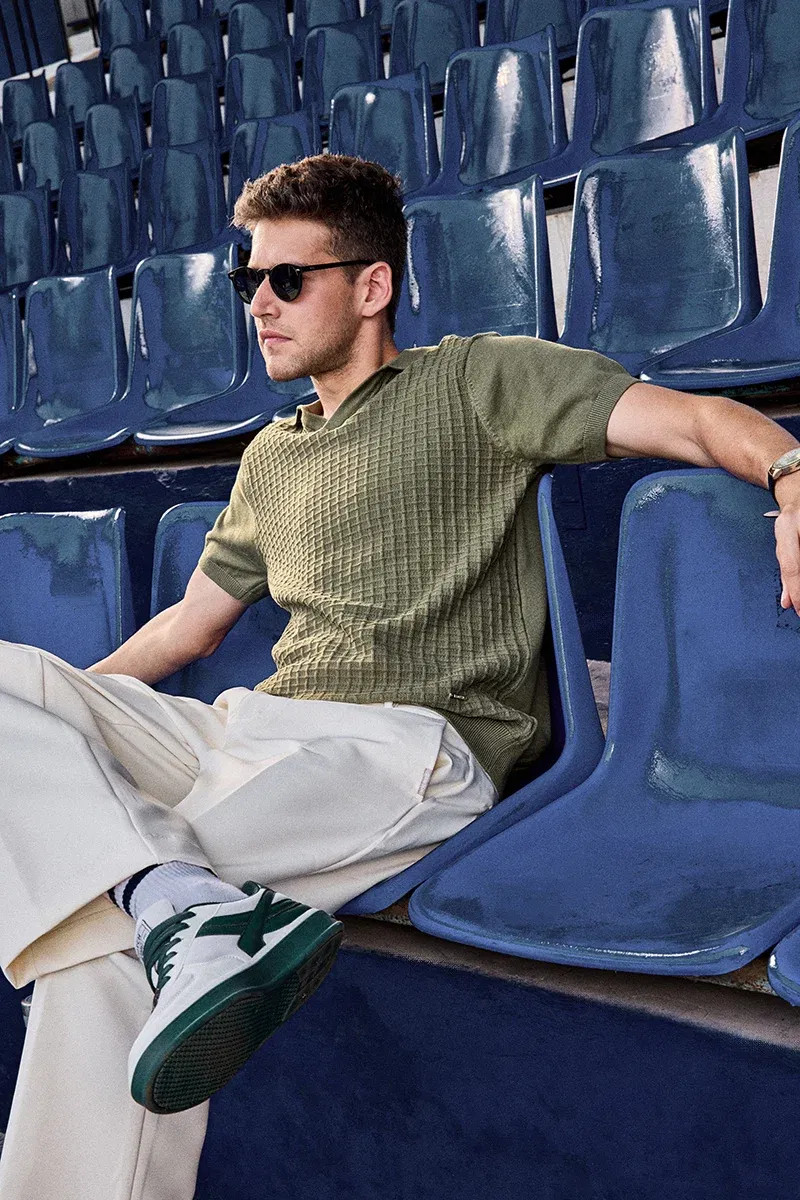 100% Cotton Flat Knit Luxe Polo T-Shirt Snitch sale