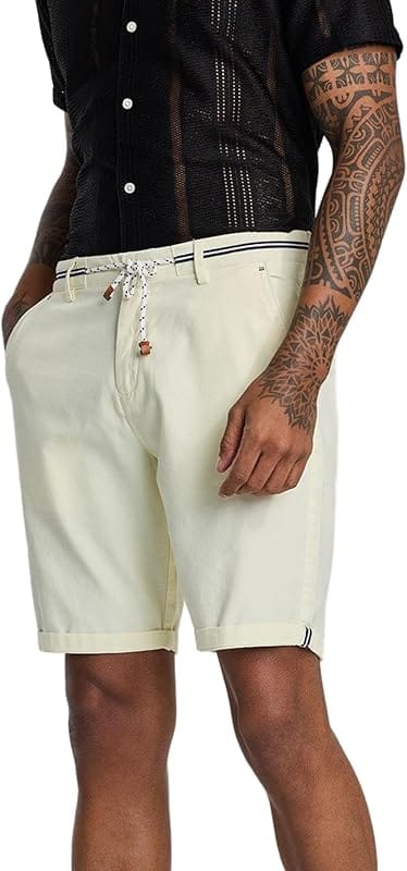 Snitch Linen Shorts Men White