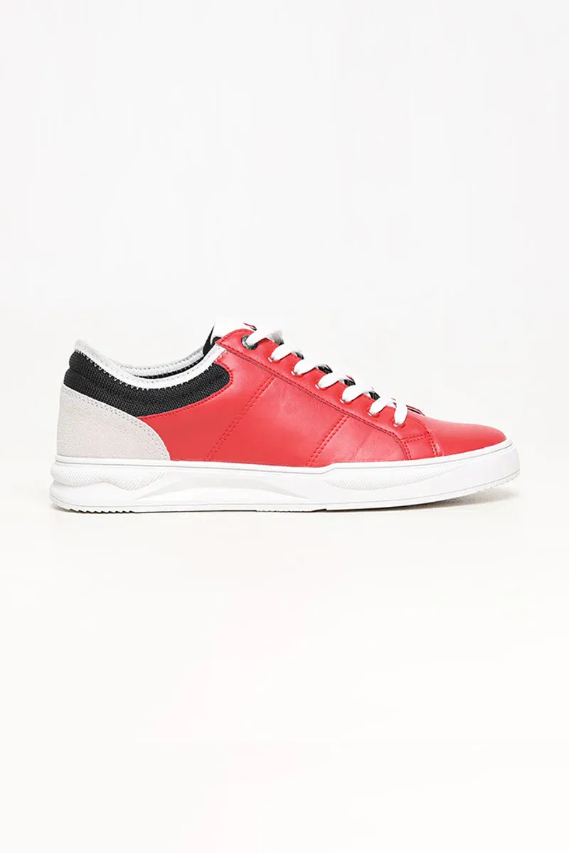 Red Low Top Sneaker Snitch sale