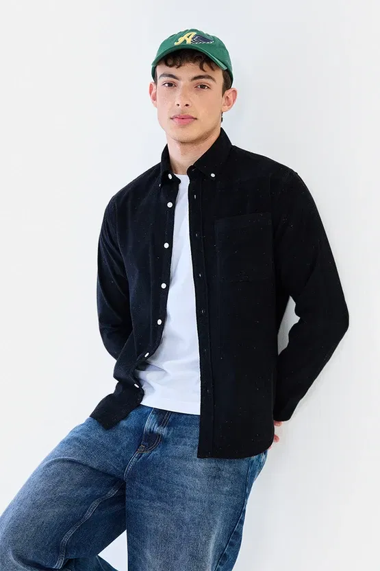 Snitch Regular Fit Solid Button-Down Shirt