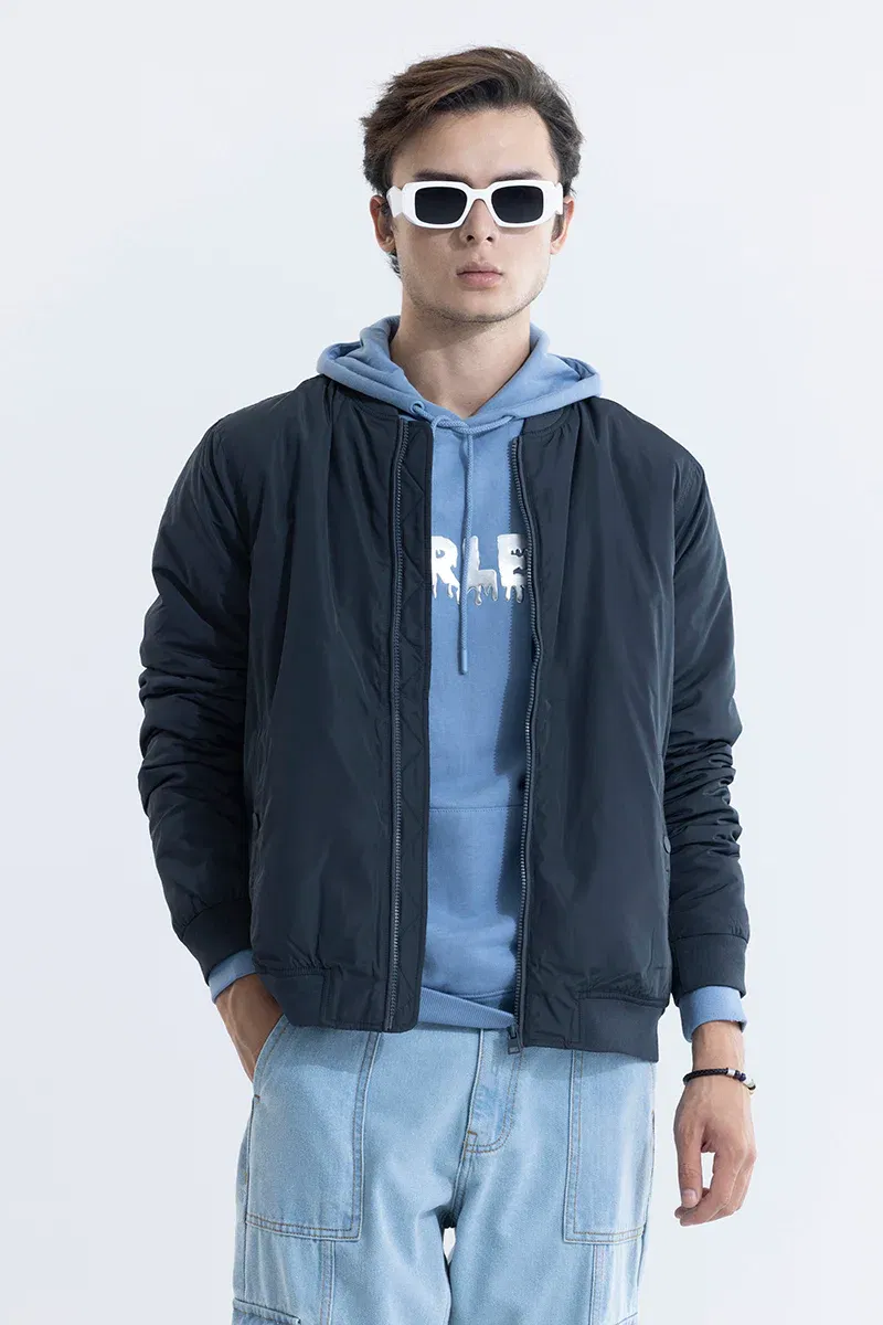 Rimie Navy Bomber Jacket Snitch sale