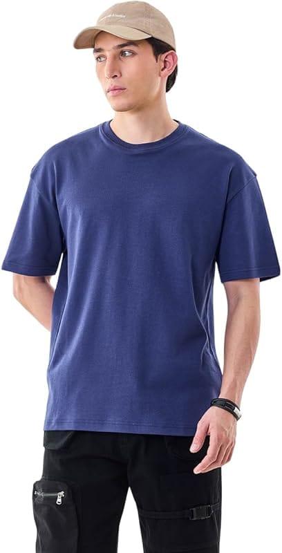 Snitch Solid Oversized Tee Men