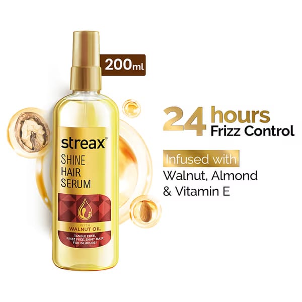 Streax Hair Serum Vitalized with Walnut Oil, For Hair Smoothening & Shine, For Dry & Frizzy Hair Nykaa sale