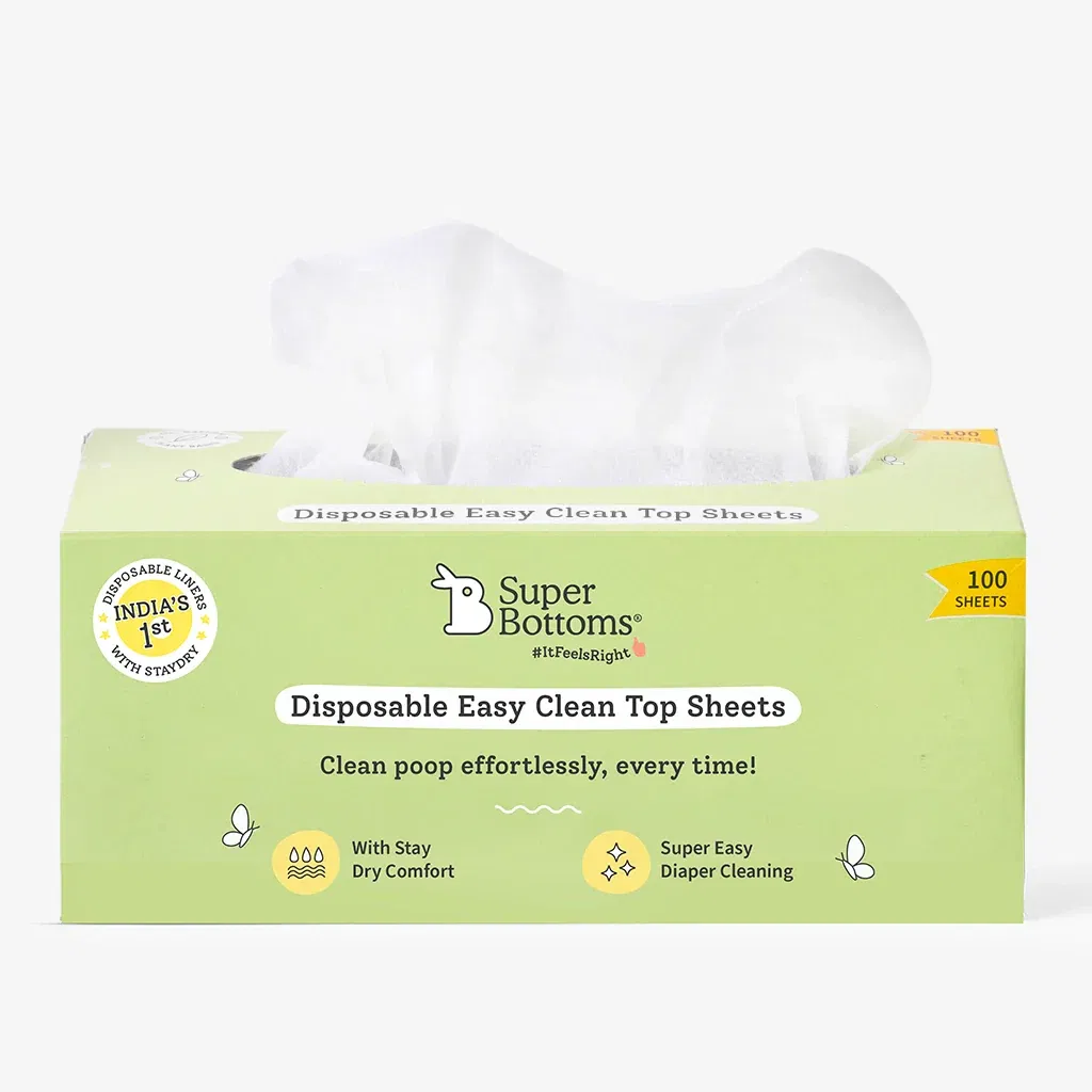 SuperBottoms Disposable Easy Clean Top Sheets, Pack of 100 SuperBottoms sale