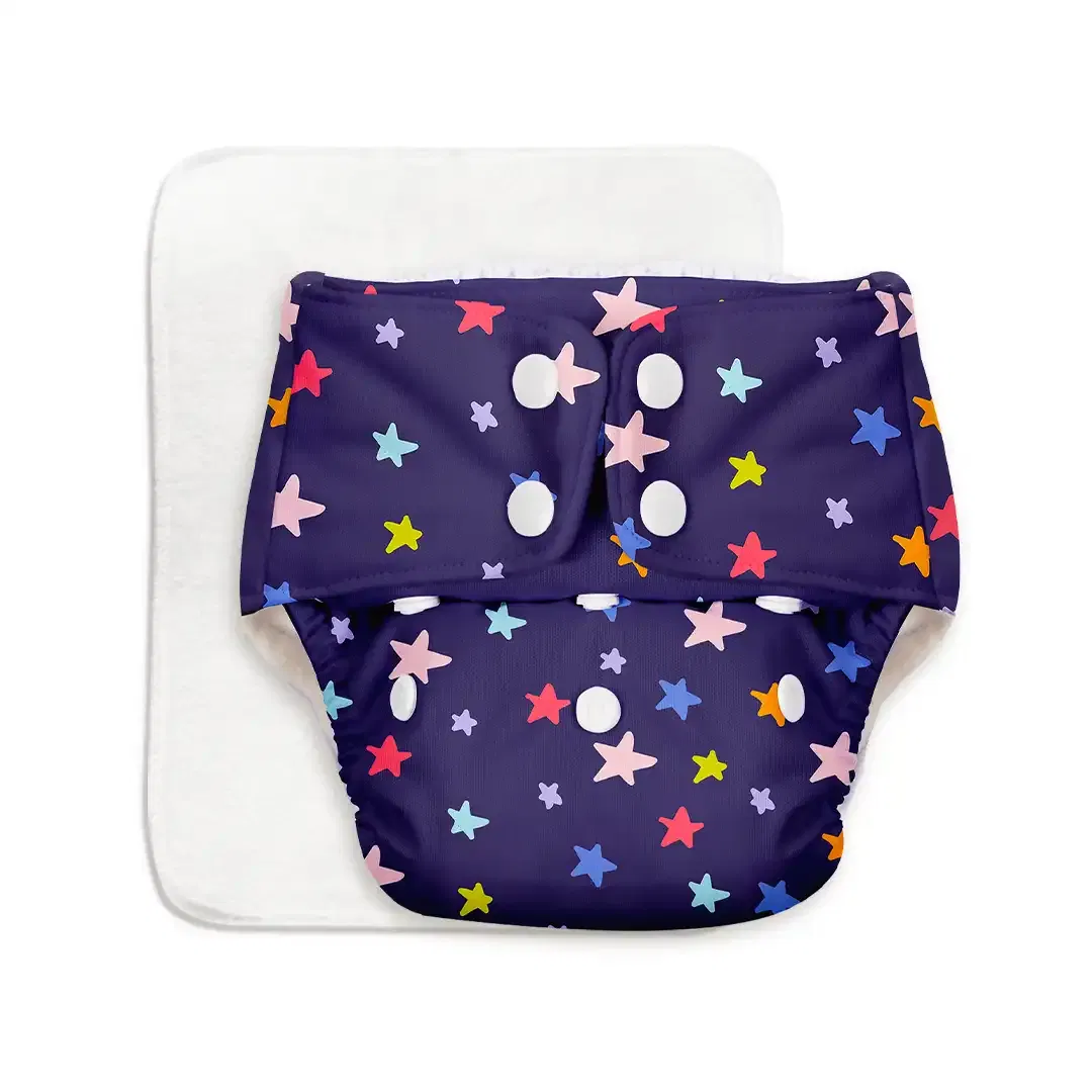 BASIC Cloth Diaper (Bluestar) with EasySnap Quick Dry Pad SuperBottoms sale
