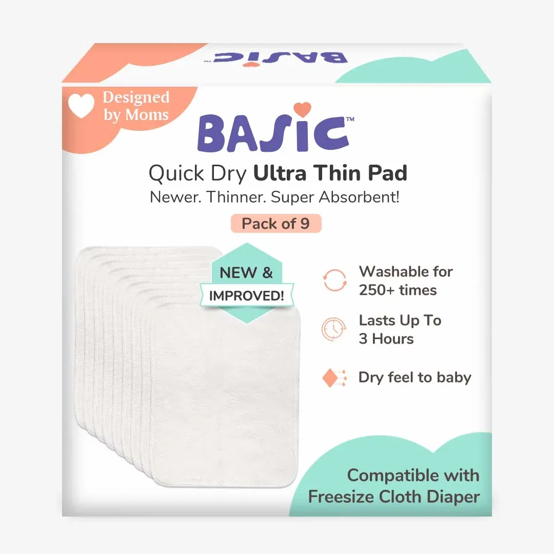 9 BASIC Diaper Changing Ultra Thin Pads SuperBottoms sale