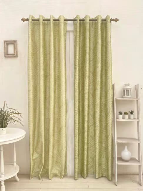 Ariana Ariana Breeze Green Polyester 5 ft Window Curtain - Set Of 2 Tata CLiQ sale