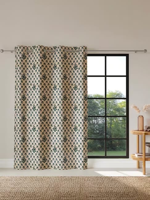 DDECOR Live beautiful DDecor Poly fill Floral Multicolor 9 ft Room Darkening Long Door Curtain Tata CLiQ sale